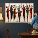 African Folk Art Canvas Wall Art, Colorful African Women Village Painting Print, Tribal Ethnic Home Decor, Vibrant African Art, Living Room by MyGreatCanvas | Canvas Wall Art Prints | Photo Prints & Wall Decor