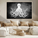 Black White Octopus Wall Art Canvas Print by MyGreatCanvas | Canvas Wall Art Prints | Photo Prints & Wall Decor