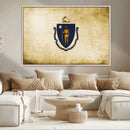 Massachusetts Flag Wall Art Canvas Print by MyGreatCanvas | Canvas Wall Art Prints | Photo Prints & Wall Decor