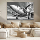 Vintage Airplane on Runway Canvas Print by MyGreatCanvas | Canvas Wall Art Prints | Photo Prints & Wall Decor