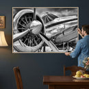 Vintage Antique Airplane Wall Art Canvas Print