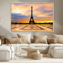 Paris Eiffel Tower Sunset Canvas Wall Art Print - Iconic