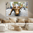Charging Bull Wall Art Canvas Print