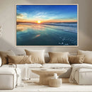 Blue Sky and Beach Wall Art Canvas Print