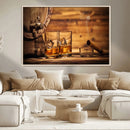 Rustic Whiskey and Barrel Canvas Print by MyGreatCanvas | Canvas Wall Art Prints | Photo Prints & Wall Decor