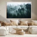 Misty Forest Wall Art – Serene Green Landscape Canvas Print, by MyGreatCanvas | Canvas Wall Art Prints | Photo Prints & Wall Decor