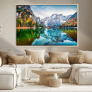 Spectacular autumn view of Braies Lake Wall Art Canvas Print by MyGreatCanvas | Canvas Wall Art Prints | Photo Prints & Wall Decor