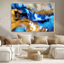 Blue Orange Marble Fluid Effect Canvas Wall Art Print by MyGreatCanvas | Canvas Wall Art Prints | Photo Prints & Wall Decor