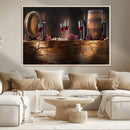 Wine and Barrels Wall Art Canvas Print by MyGreatCanvas | Canvas Wall Art Prints | Photo Prints & Wall Decor
