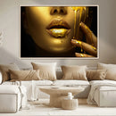 Gold and Women Wall Art Canvas Print by MyGreatCanvas | Canvas Wall Art Prints | Photo Prints & Wall Decor