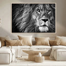 Black and White Lion Canvas Wall Art Print – Wildlife by MyGreatCanvas | Canvas Wall Art Prints | Photo Prints & Wall Decor