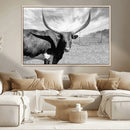 Cattle Wall Art Longhorn Cow Canvas Print by MyGreatCanvas | Canvas Wall Art Prints | Photo Prints & Wall Decor