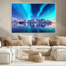 Northern Lights above Mountain Wall Art, Northern Lights