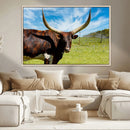 Longhorn and Cow Wall Art, Country Cow Wall Decor Canvas by MyGreatCanvas | Canvas Wall Art Prints | Photo Prints & Wall Decor