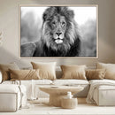 Black and White Lion Canvas Wall Art – Animal Print Artwork by MyGreatCanvas | Canvas Wall Art Prints | Photo Prints & Wall Decor