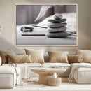 Burning Incense and Zen Stones Buddhism Wall Art, Zen Stones