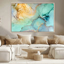 Green Marble Fluid Effect Wall Art Abstract Canvas Wall Art by MyGreatCanvas | Canvas Wall Art Prints | Photo Prints & Wall Decor