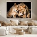 Lion and Lioness Wall Art Canvas Print – Framed African by MyGreatCanvas | Canvas Wall Art Prints | Photo Prints & Wall Decor
