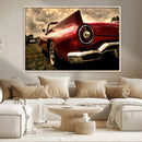 Red Classic Car Wall Art Canvas Print