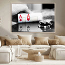 Aces Poker Art Poker Game Wall Art Canvas Print