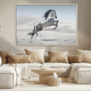 Prancing Horse Desert Large Wall Art Canvas Print – Majestic