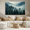 Captivating Misty Forest Wall Art Premium Canvas Print a