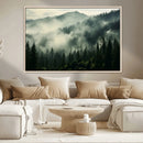 Captivating Misty Forest Wall Art Premium Canvas Print a