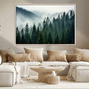 Captivating Misty Forest Wall Art Premium Canvas Print,