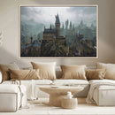 Disney Castle Wall Art Canvas Print, Living Kids Home Room