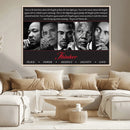 Thinker Quintet Canvas Wall Art – Martin, Obama, Malcolm X,