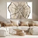 Abstract Wood Tree Ring Wall Art - Ready to Hang Minimalist