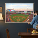 Cincinnati Reds Baseball Print Canvas- Cincinnati