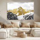 Gold Abstract Mountains Wall Art Print on Canvas, Nature by MyGreatCanvas | Canvas Wall Art Prints | Photo Prints & Wall Decor