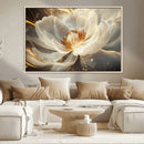 Gold Floral Wall Art Canvas Print, Framed Modern Flower Art by MyGreatCanvas | Canvas Wall Art Prints | Photo Prints & Wall Decor