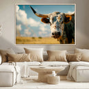 Longhorn in the Prairie - Stunning Ranch-Style Triptych Wall by MyGreatCanvas | Canvas Wall Art Prints | Photo Prints & Wall Decor