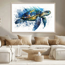 Turtle Wall Art Canvas Print, Framed Watercolor Turtle Art by MyGreatCanvas | Canvas Wall Art Prints | Photo Prints & Wall Decor
