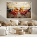 Abstract Angel Wings Canvas Wall Art – Framed and Ready to