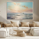 Abstract Ocean Wall Art -  Boat Wall Art Canvas Print