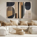 Abstract Minimalist Canvas Wall Art - Neutral Geometric