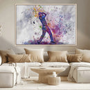 Watercolor Golf Swing Wall Art Canvas Print | Vibrant