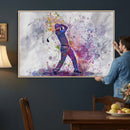 Watercolor Golf Swing Wall Art Canvas Print | Vibrant
