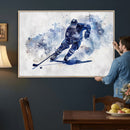 Hockey Player Wall Art Canvas Print - Sports-Inspired