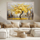 Golden Tree Canvas Print | Abstract Wall Art for Modern
