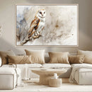 Barn Owl Wall Art | Watercolor Canvas Print | Perfect for