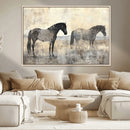 Vintage Horses Wall Art Canvas Print