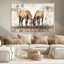 Vintage Horses Wall Art | Ready to Hang and Framed Triptych by MyGreatCanvas | Canvas Wall Art Prints | Photo Prints & Wall Decor