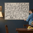 Abstract Horse Sketch Wall Art | Ready to Hang and Framed |