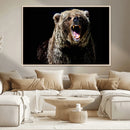 Grizzly Bear Canvas Print | Wildlife Wall Art for Cabin by MyGreatCanvas | Canvas Wall Art Prints | Photo Prints & Wall Decor