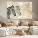 Abstract Horse Canvas Print | Modern Farmhouse Wall Art |