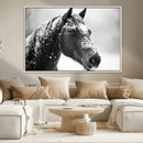 Horse Canvas Print - Winter Horse Snow Wall Art Canvas Print
